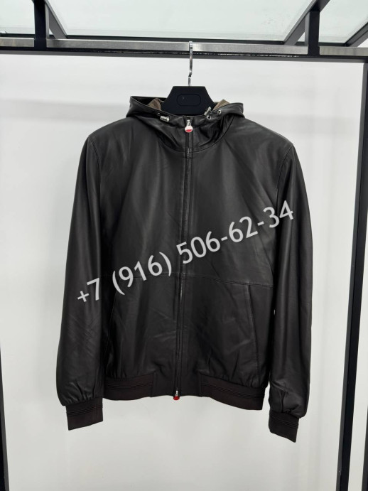 Кожаная куртка бомбер Kiton 34926 1