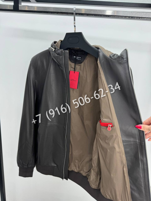 Кожаная куртка бомбер Kiton 34926 1