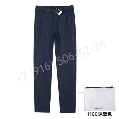 Брюки из льна Kiton 31882