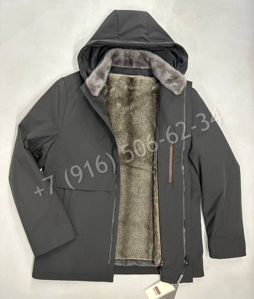 Куртка Zegna /подклад кролик/воротник норка 24365