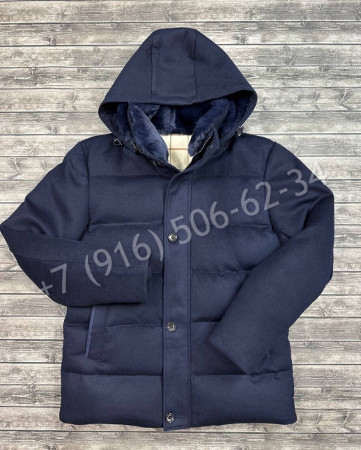 Кашемировый пуховик с меховой подкладкой Loro Piana 25071