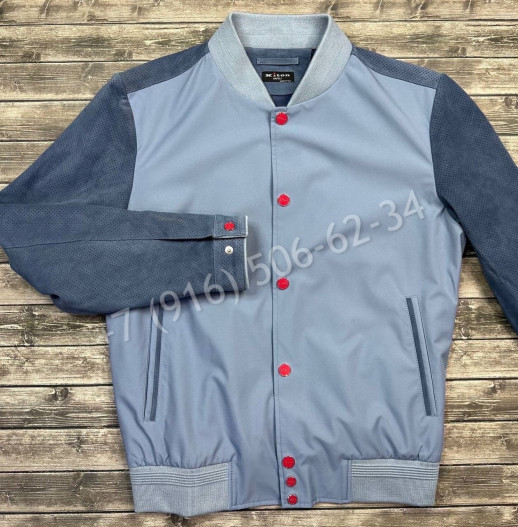 Ветровка KITON комбинированная замшей (перфорация) 15779