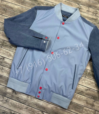 Ветровка KITON комбинированная замшей (перфорация) 15779