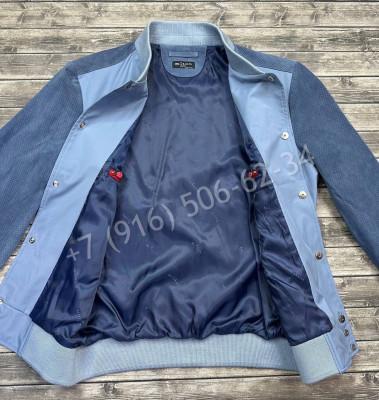 Ветровка KITON комбинированная замшей (перфорация) 15779