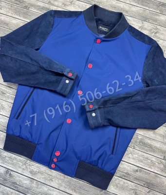 Ветровка KITON комбинированная замшей (перфорация) 15780