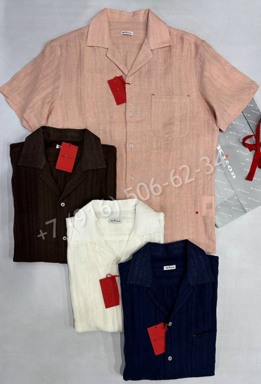 Льняная рубашка Kiton 32084