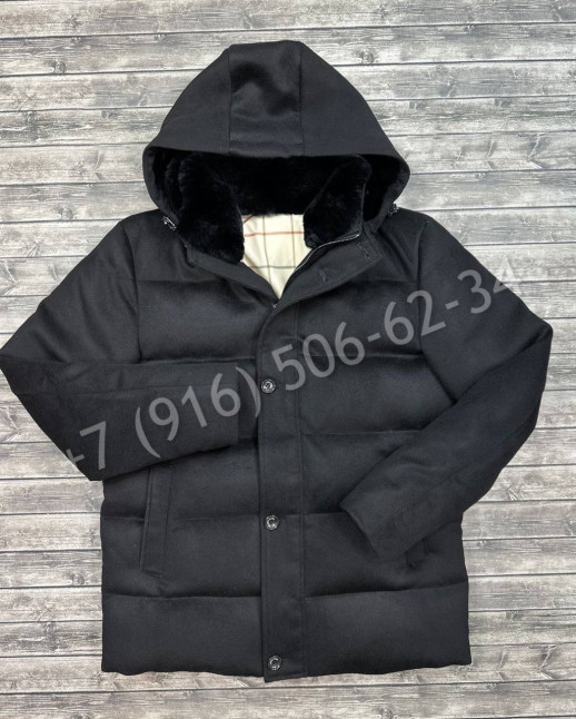 Кашемировый пуховик с меховой подкладкой Loro Piana 25073