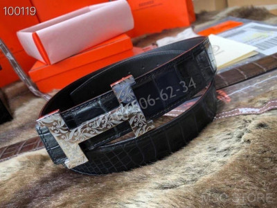 Ремень из кожи крокодила Hermes 10273