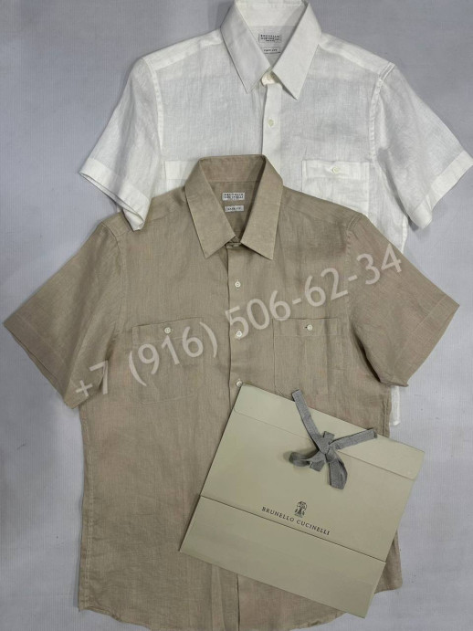 Льняная рубашка Brunello Cucinelli 32085
