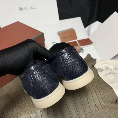 Лоферы Loro Piana с крокодилом 5993