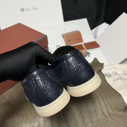 Лоферы Loro Piana с крокодилом 5993