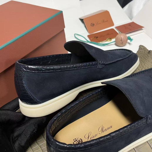 Лоферы Loro Piana с крокодилом 5993