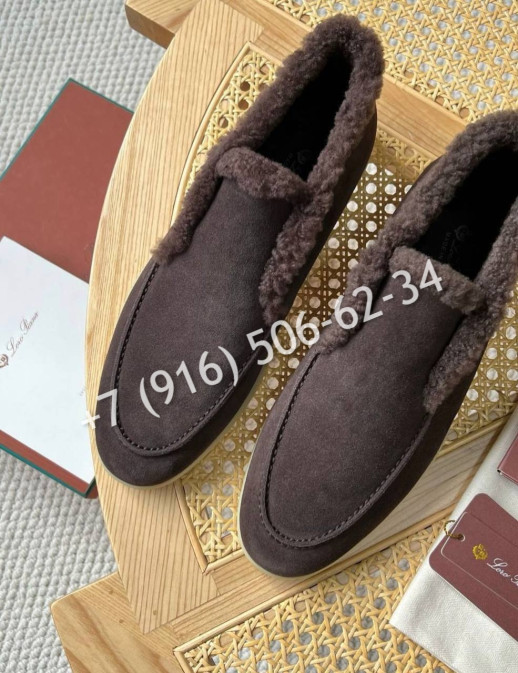 Лоферы Loro Piana на меху 5391 4