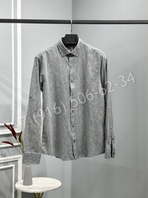 Рубашка из льна Brunello Cucinelli 18395