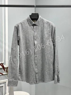 Рубашка из льна Brunello Cucinelli 18395