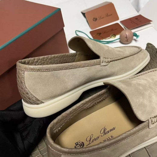 Лоферы Loro Piana с крокодилом 5995