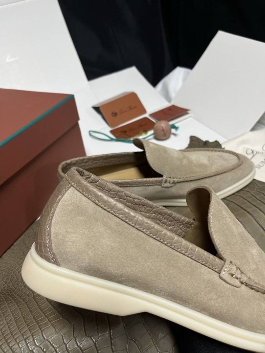 Лоферы Loro Piana с крокодилом 5995