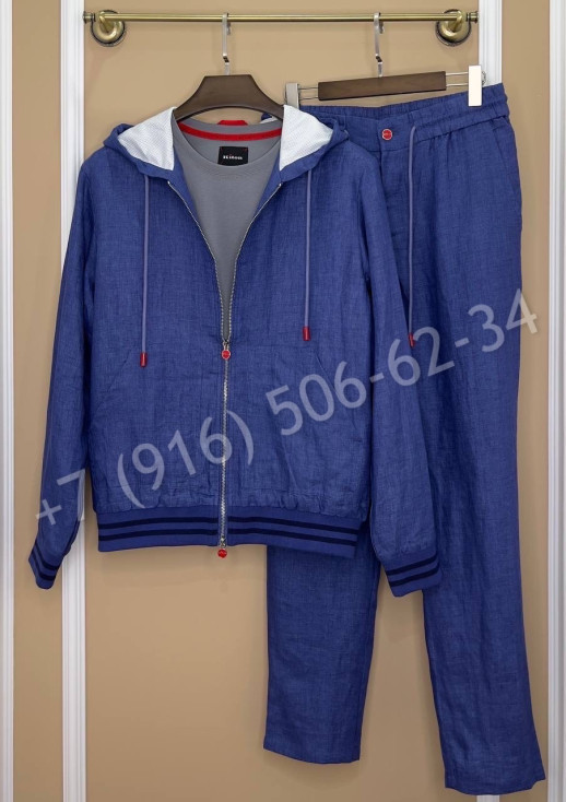 Прогулочный костюм из льна KITON 29276