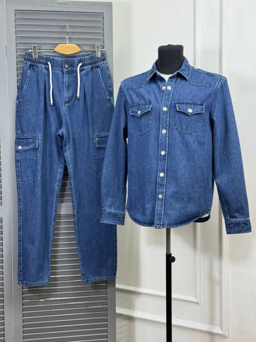 Прогулочный костюм из денима Brunello Cucinelli 34802