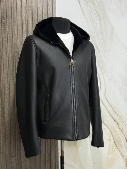 Кожаная куртка BALMAIN/мех овчина 6393