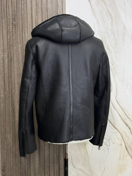 Кожаная куртка BALMAIN/мех овчина 6393