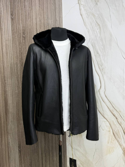 Кожаная куртка BALMAIN/мех овчина 6393