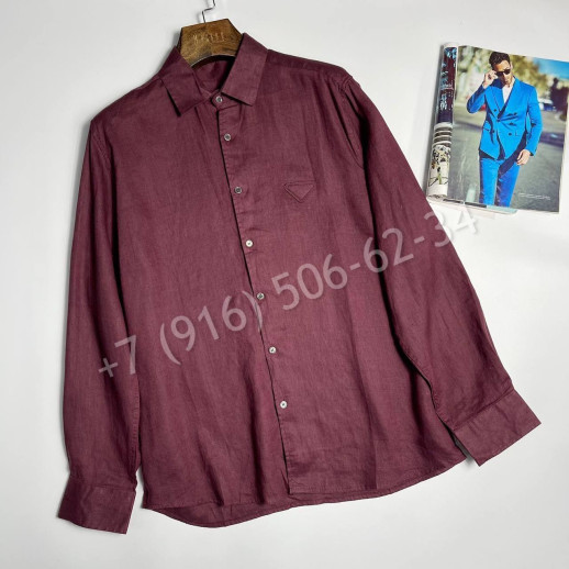 Рубашка из льна Prada 31686