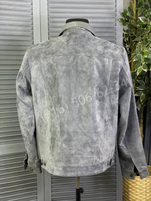 Замшевая куртка KITON со вставками кожи крокодила 14335