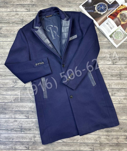 Пальто Stefano Ricci из кашемира со вставками крокодила 25580