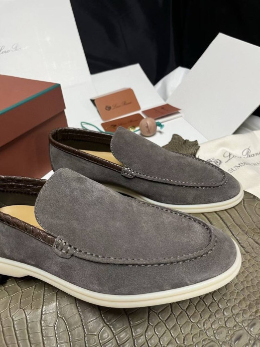 Лоферы Loro Piana с крокодилом 5996