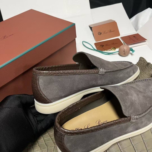 Лоферы Loro Piana с крокодилом 5996