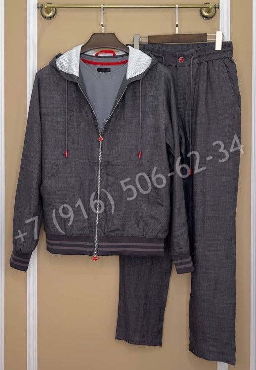 Прогулочный костюм из льна KITON 29277