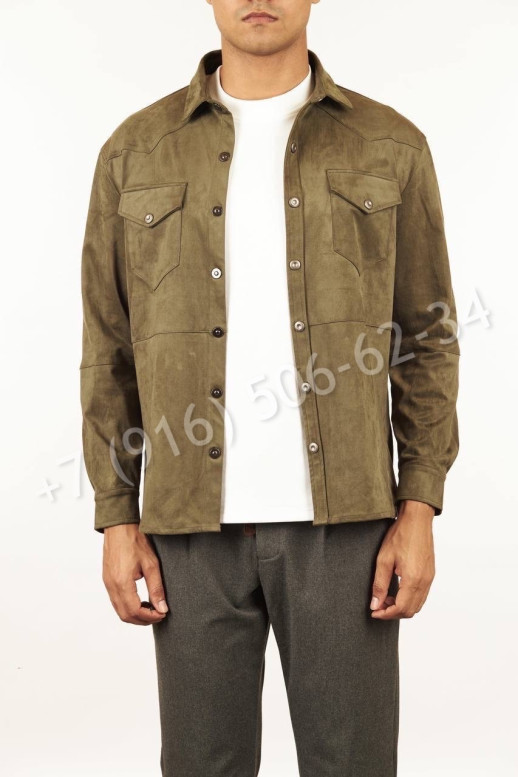 Велюровая рубашка Loro Piana 19403