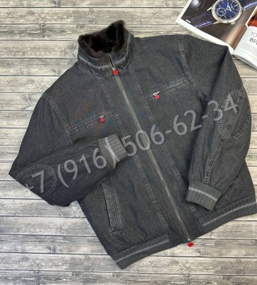 Куртка KITON из денима с мехом 25581