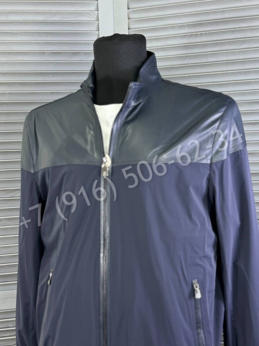 Ветровка Brunello Cucinelli со вставками кожи 27278