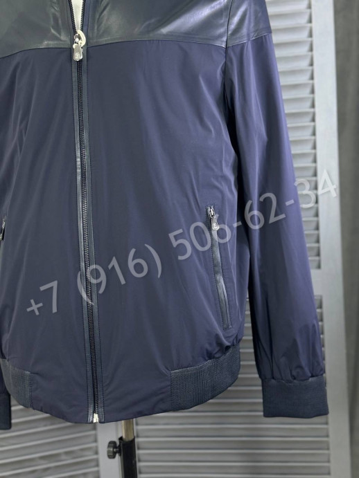 Ветровка Brunello Cucinelli со вставками кожи 27278