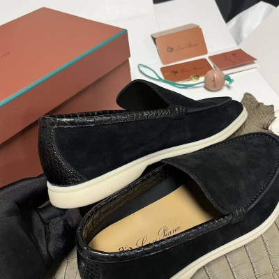 Лоферы Loro Piana с крокодилом 5997