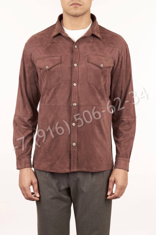 Велюровая рубашка Loro Piana 19404