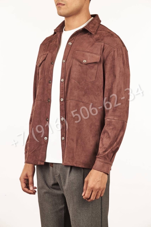 Велюровая рубашка Loro Piana 19404