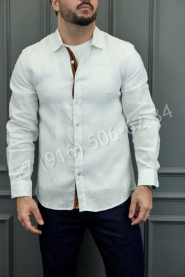 Рубашка Zegna из льна 30079