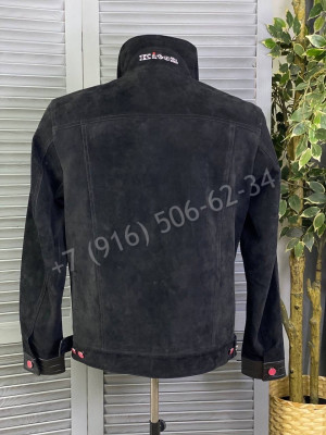 Замшевая куртка KITON со вставками кожи крокодила 14337