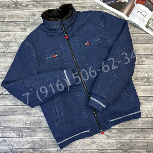 Куртка KITON из денима с мехом 25582