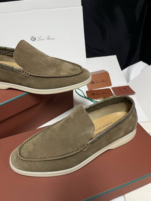 Лоферы Loro Piana с крокодилом 5998