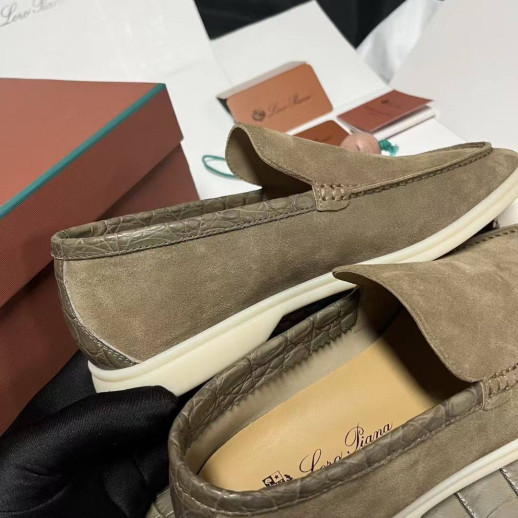 Лоферы Loro Piana с крокодилом 5998