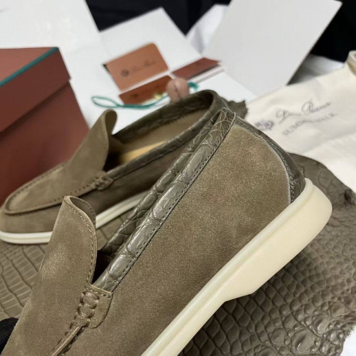 Лоферы Loro Piana с крокодилом 5998