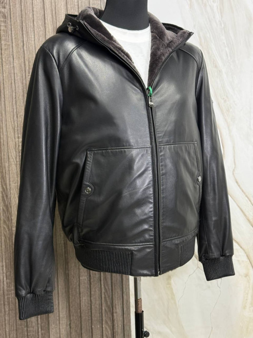 Кожаная куртка Galli/мех овчина 6394